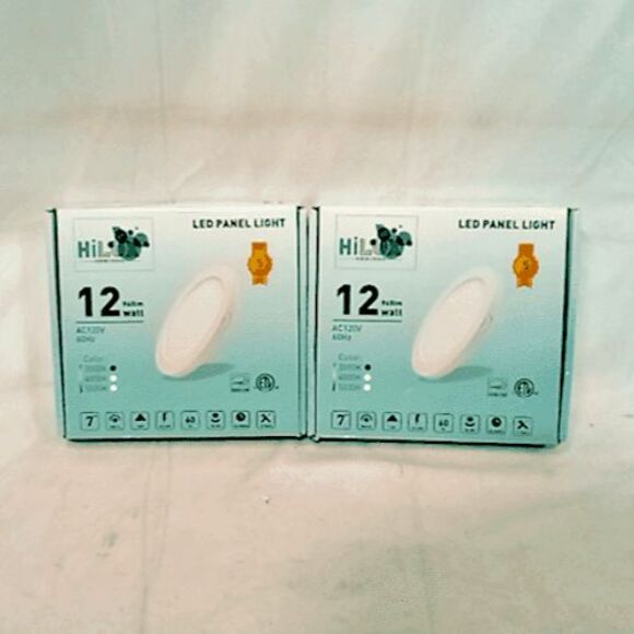 2 Pack - 7" HiLux LED Panel Light AC120V 12 Watt 960lm 3000K 60Hz 54k Hours - Picture 1 of 7